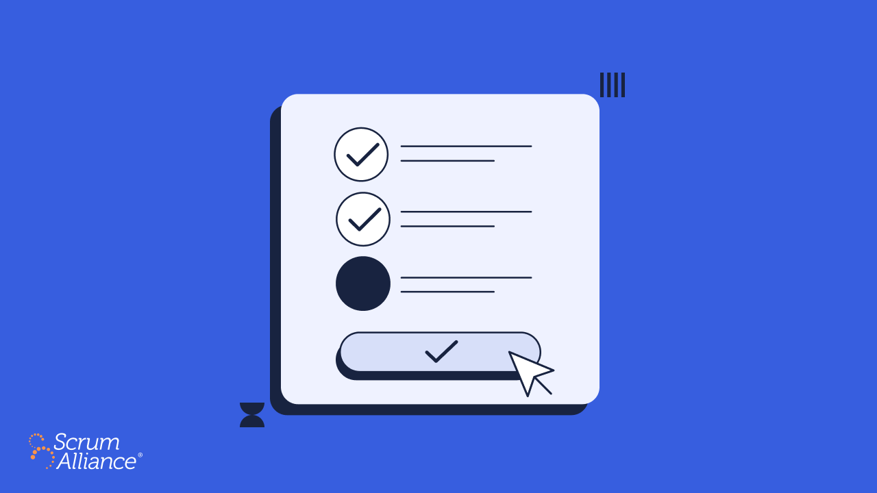 An illustration showing the concept of acceptance criteria as a checklist